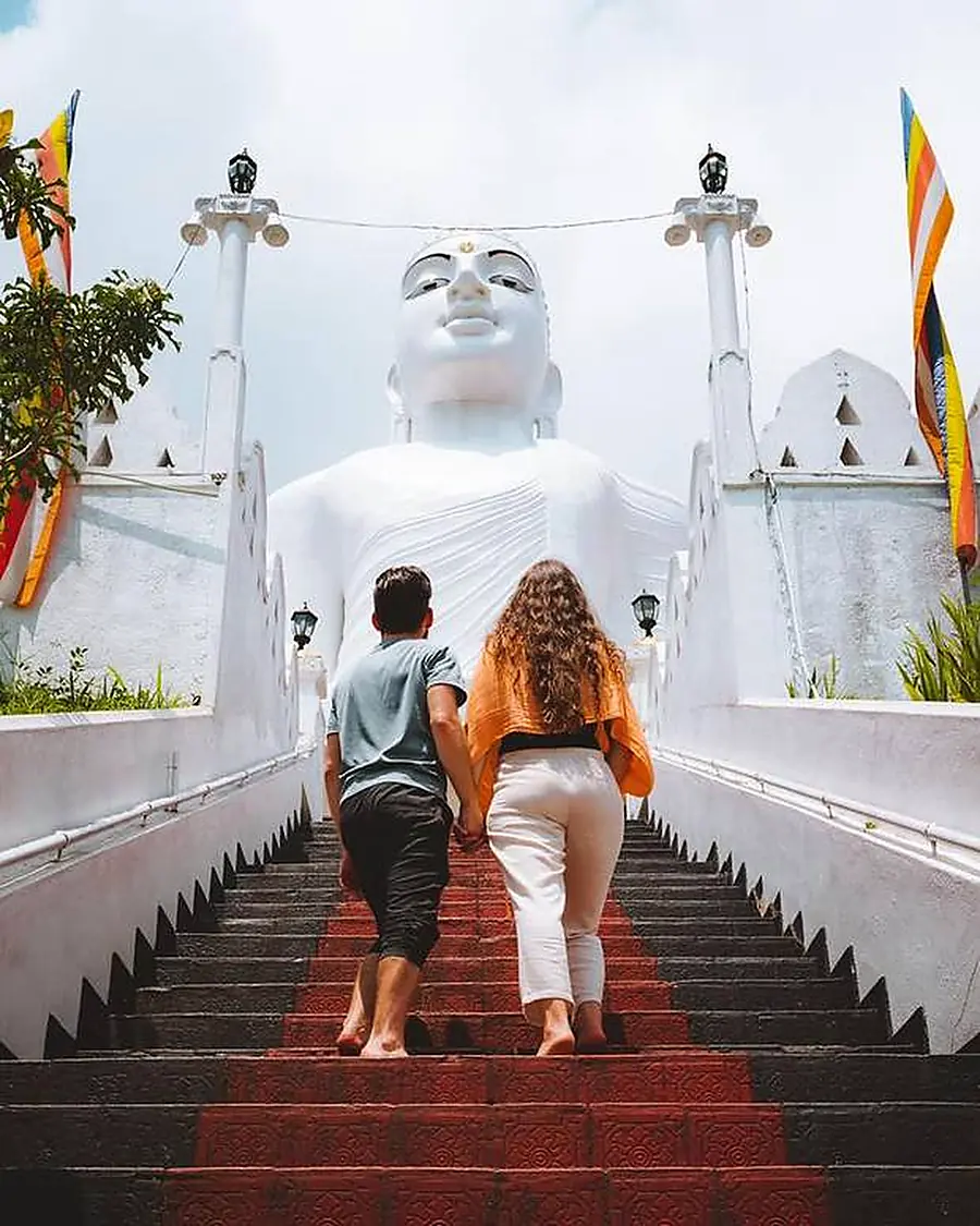 Steps up to the Bahirawakanda Buddha statue